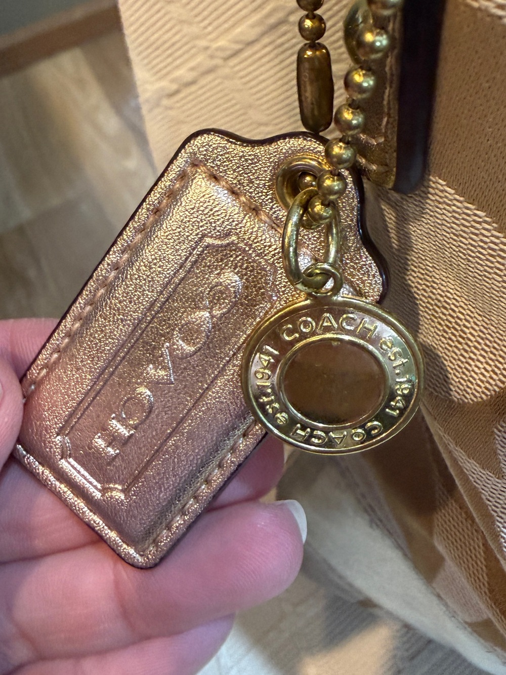 Coach Signature Multi Stripe File Bag F19209 - Picture 7 of 15